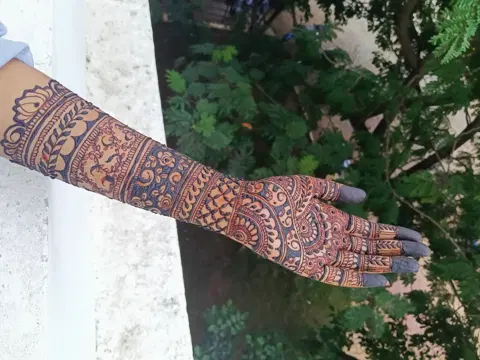 indian full hand mehndi design