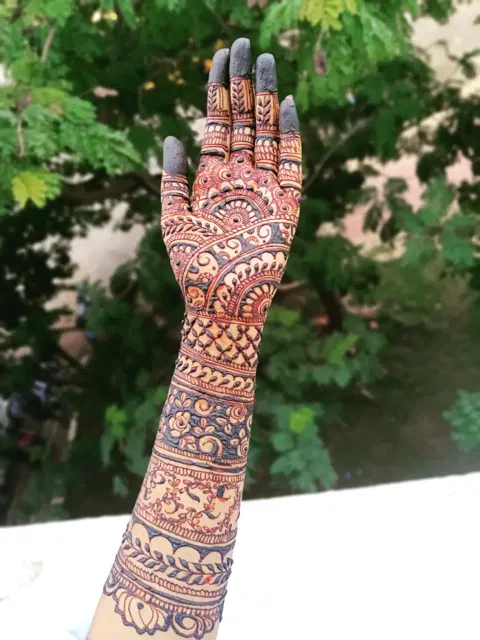 indian full hand mehndi design