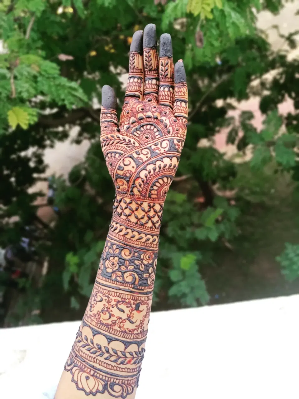 Indian Full Hand Mehndi Design (5)