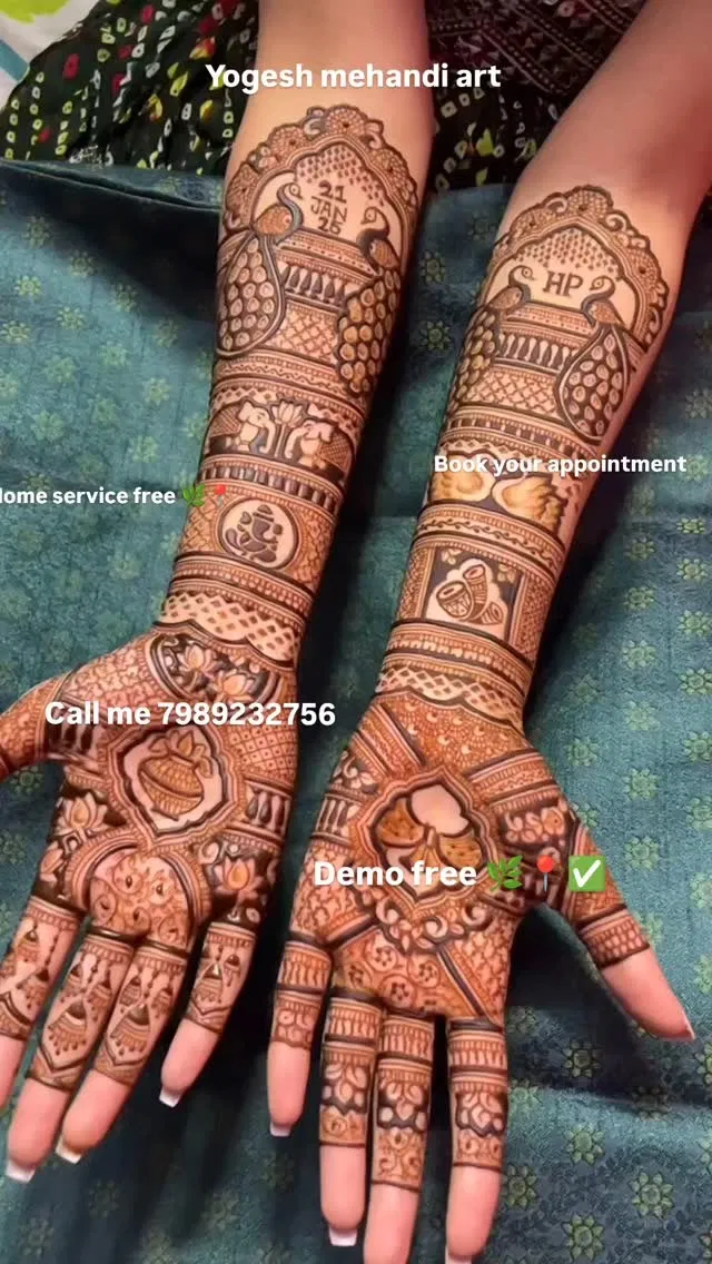 Arabic Stylish Full Hand Mehndi Design