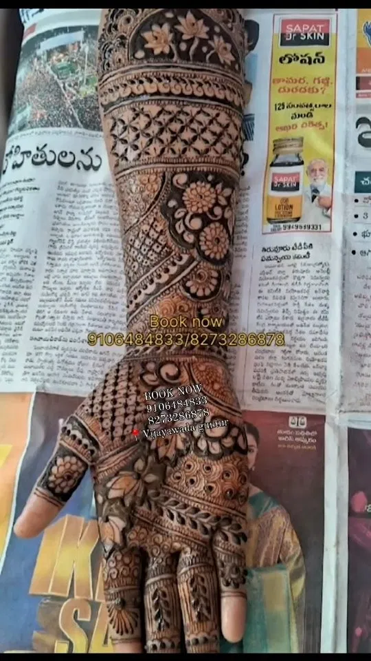 Full Hand Mehndi Design with Figures
