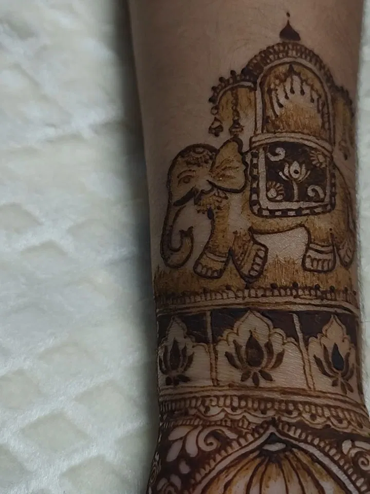 Full Hand Mehndi Design with Figures