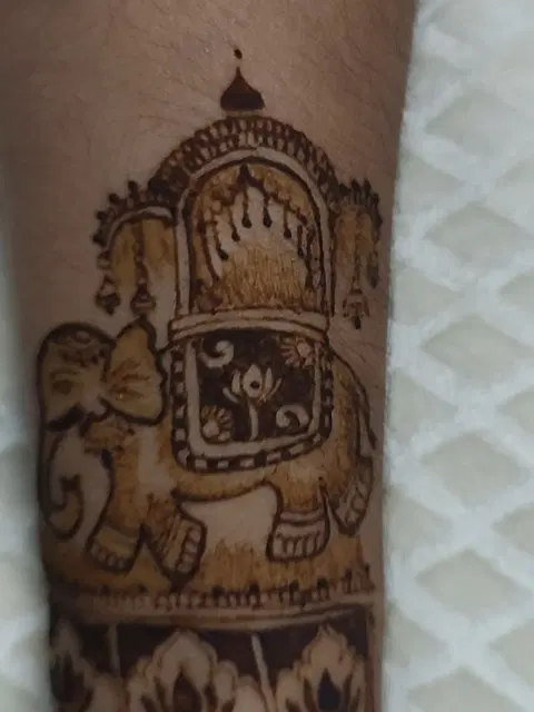 figure full hand mehndi design