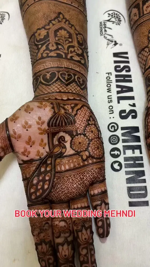 Bridal Indian Full Hand Mehndi Design with Figures (21)