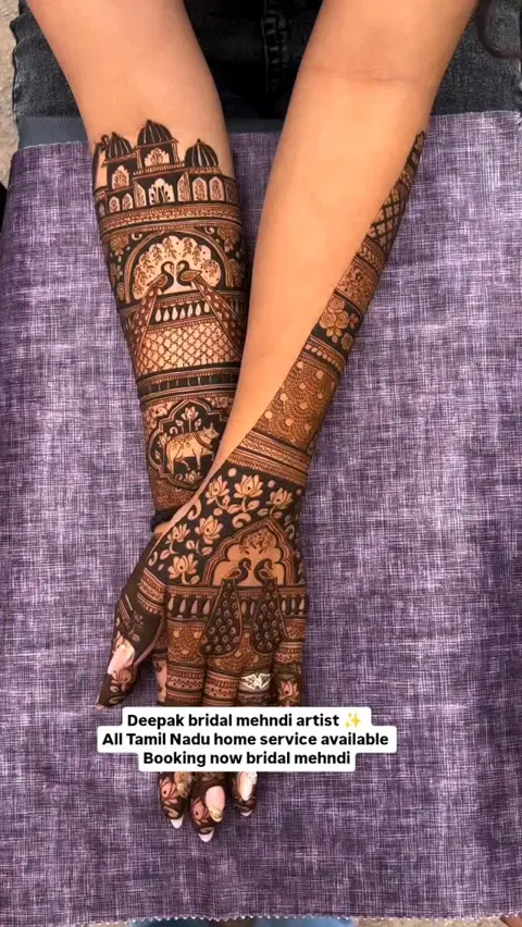 figure full hand mehndi design