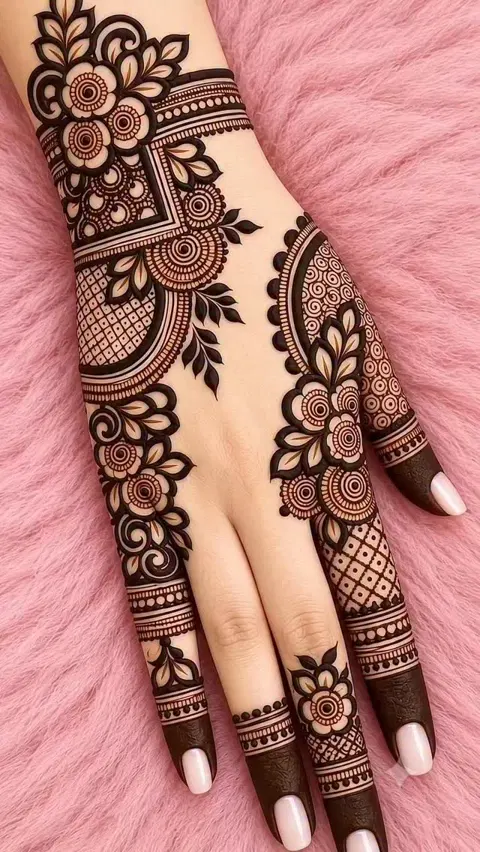 back hand mehndi design