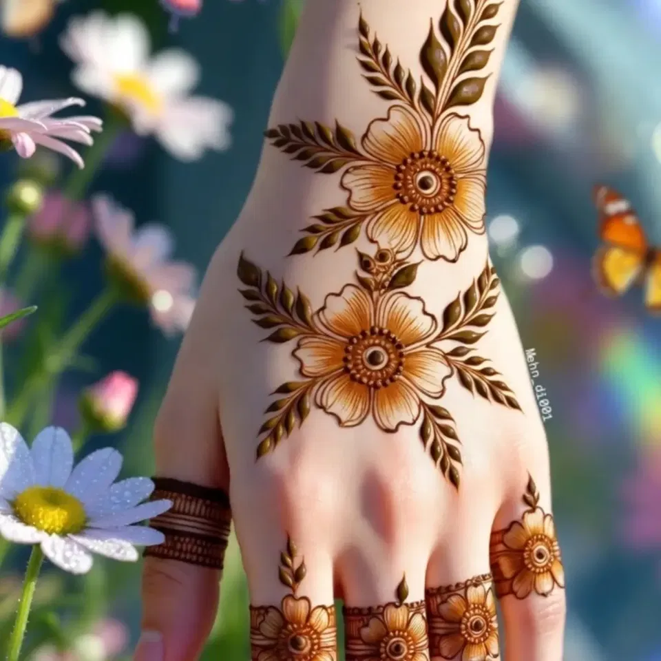 Bridal Simple Mehndi Design (2)