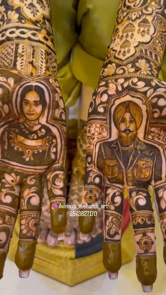 Bridal Full Hand Mehndi Design with Figures (76)