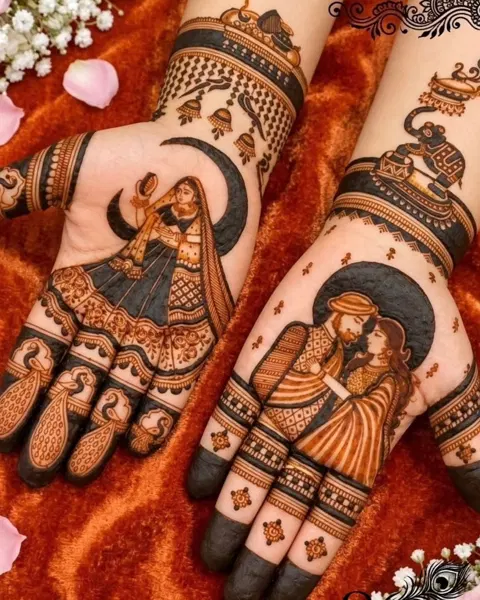 figure full hand mehndi design