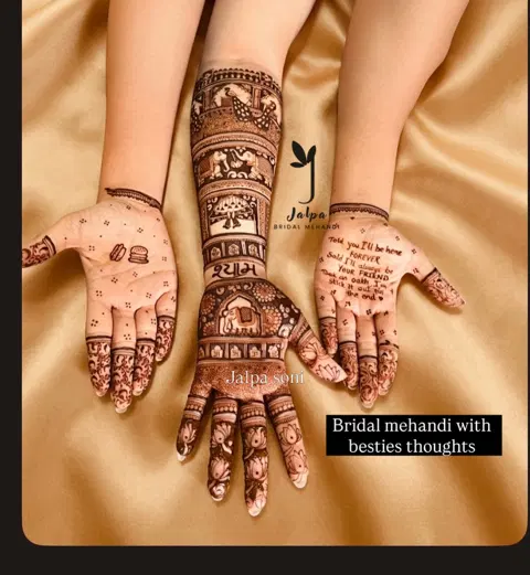 bridal figure mehndi design