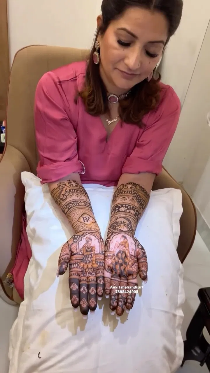 Full Hand Mehndi Design with Figures