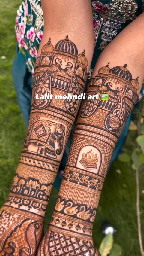 figure full hand mehndi design