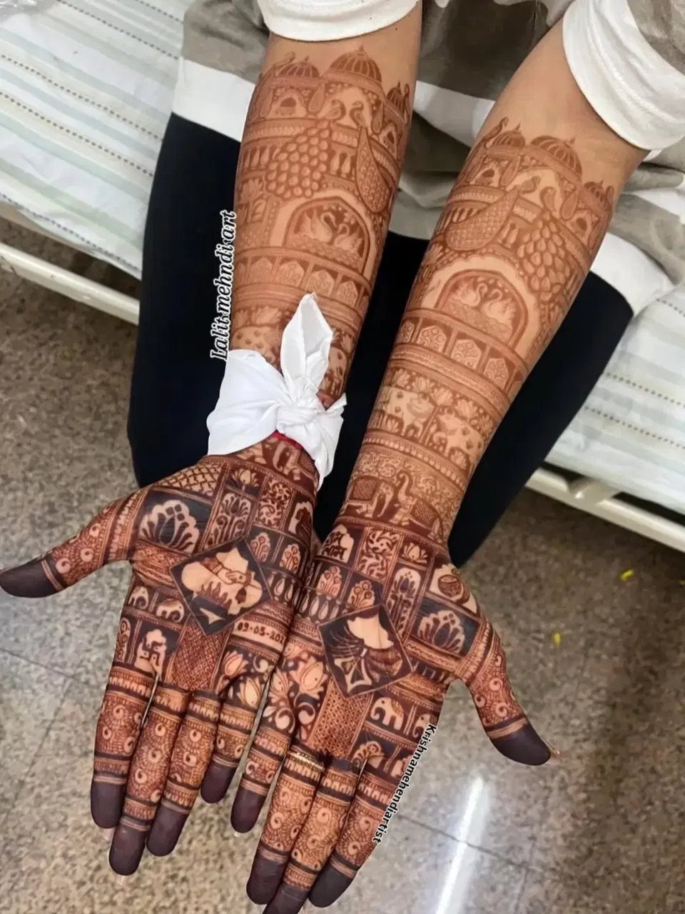 Full Hand Mehndi Design with Figures