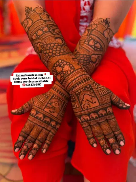 figure full hand mehndi design