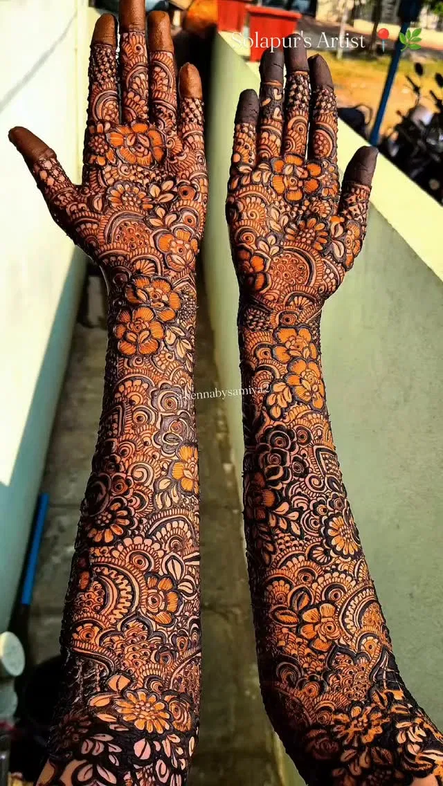 Bridal Full Hand Mehndi Design