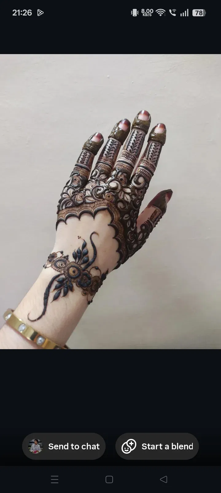 Bridal Full Hand Mehndi Design with Jaal