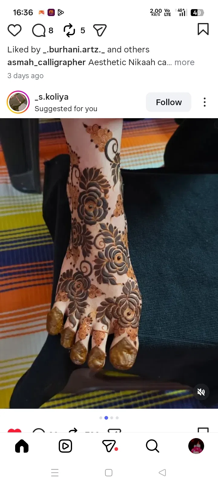 Bridal Foot Mehndi Design