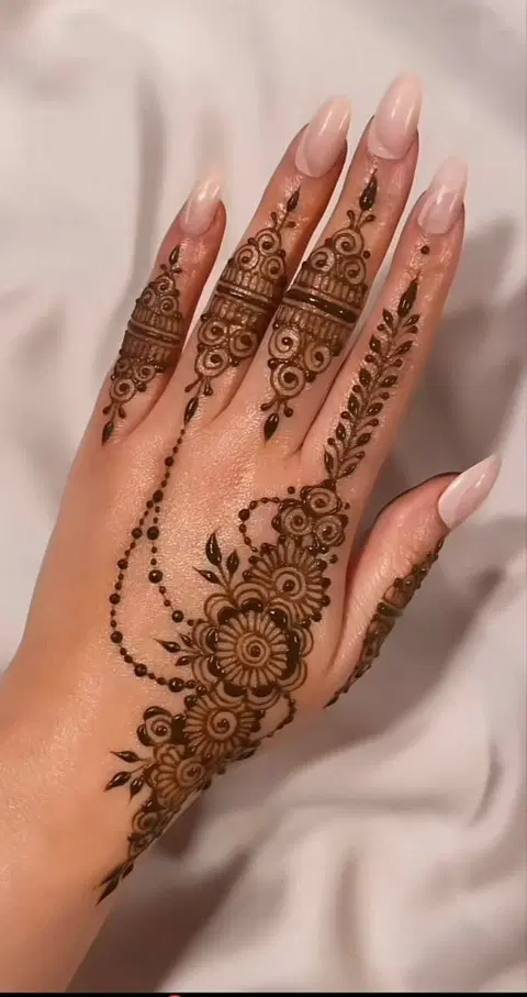 arabic simple back hand mehndi design