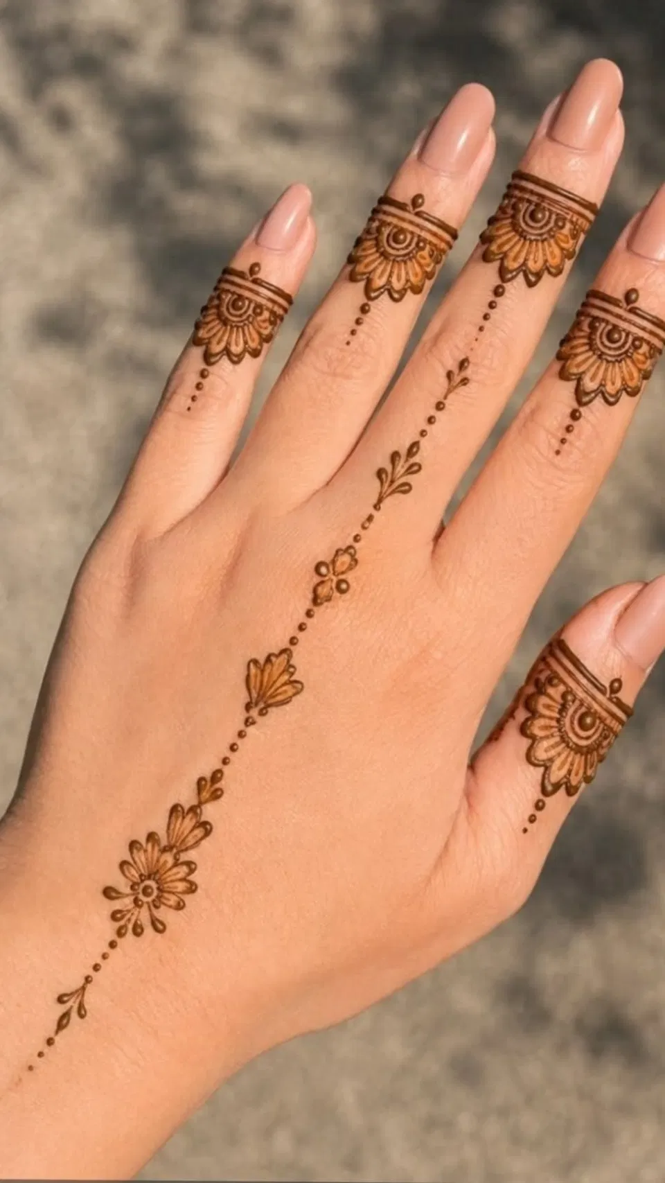 Aesthetic Arabic Back Hand Mehndi Design with Bel, Flowers and Jaal for Raksha Bandhan (3)
