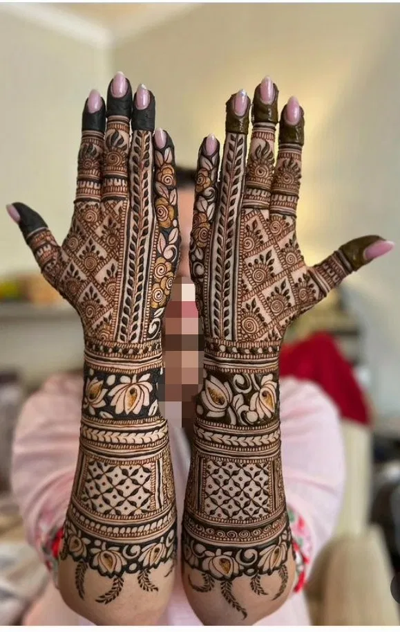 Bridal Back Hand Mehndi Design