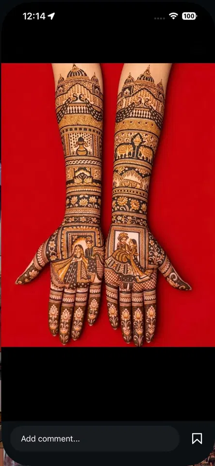 bridal stylish figure full hand mehndi design