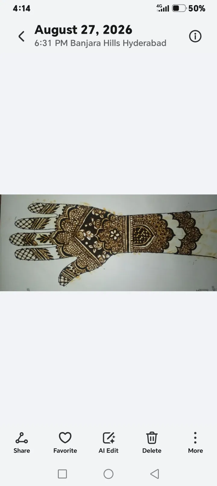 Pakistani Front Hand Mehndi Design