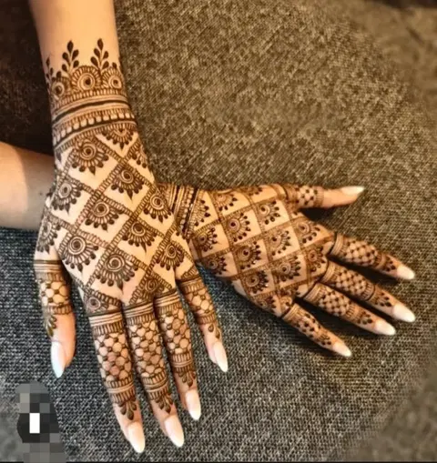 bridal royal back hand mehndi design