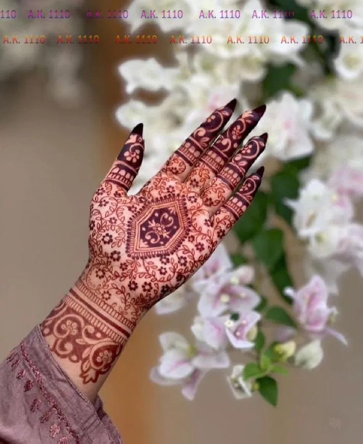 Arabic Full Hand Mehndi Design