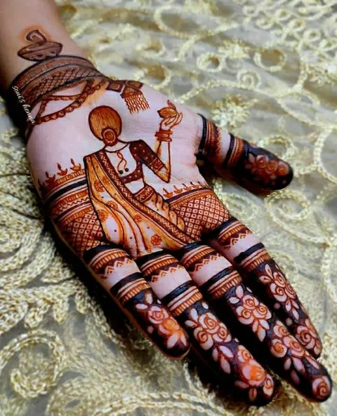 bridal figure full hand mehndi design