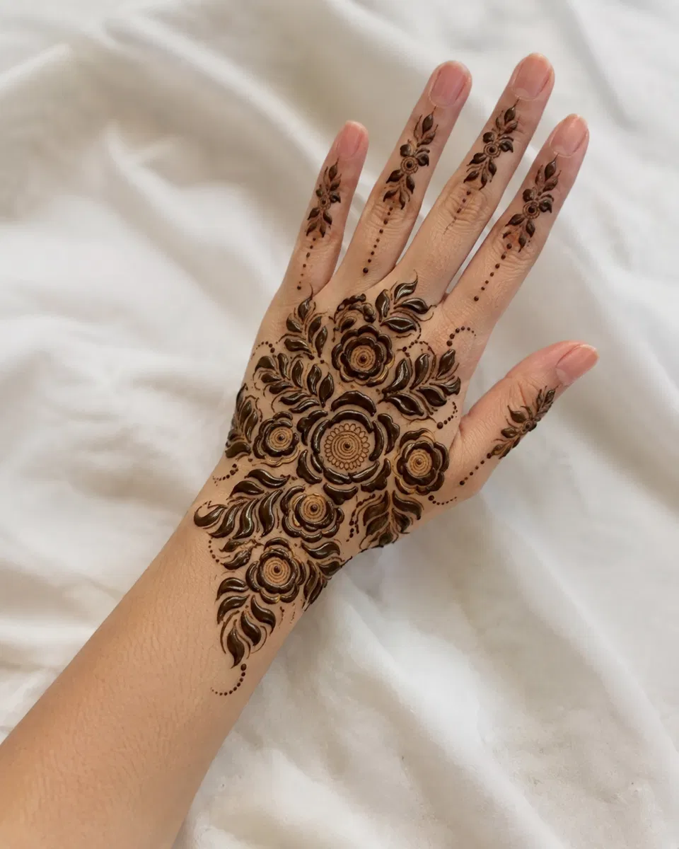 Arabic Simple Front Hand Mehndi Design