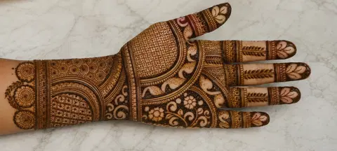 bridal full hand mehndi design