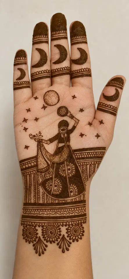 arabic figure mehndi design