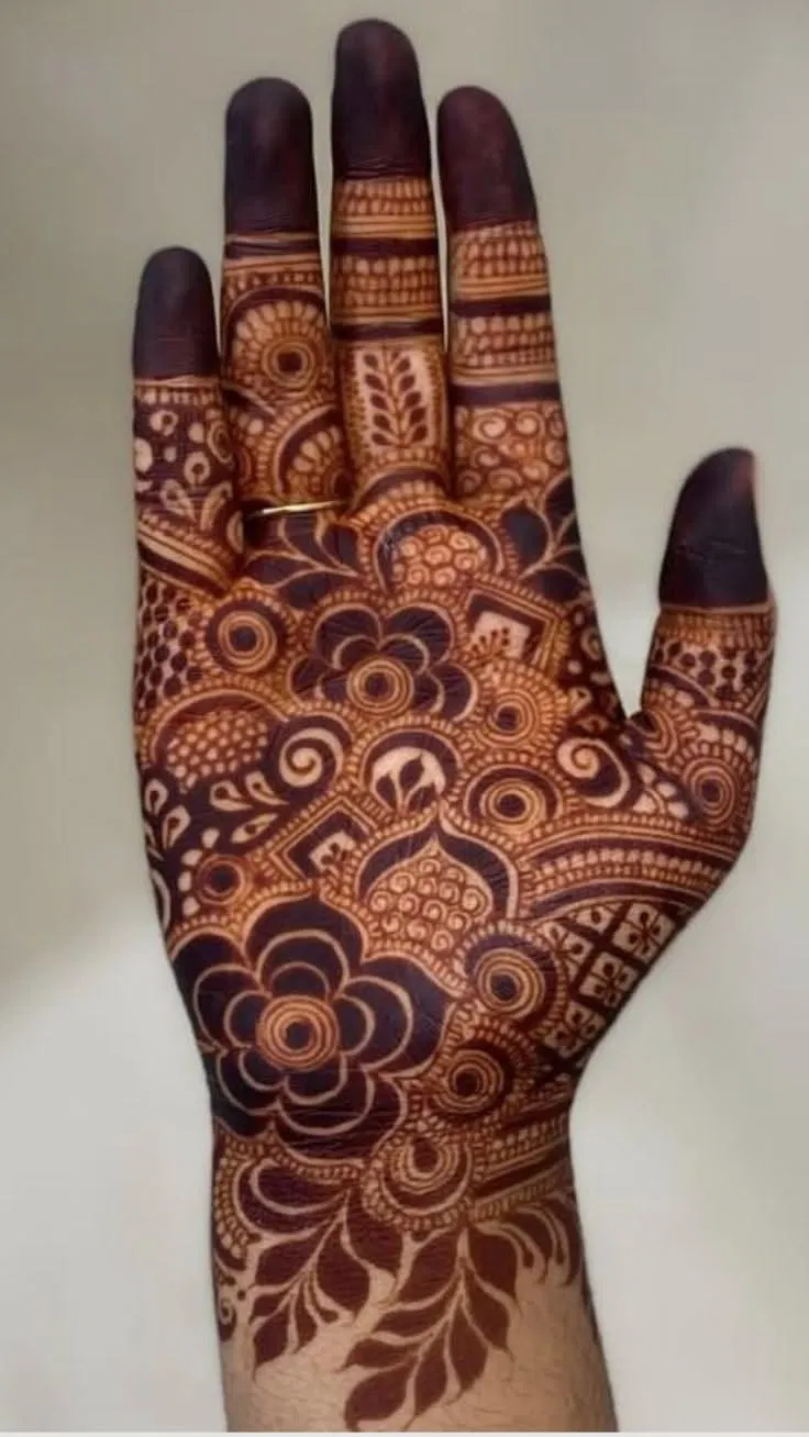 Arabic Bridal Front Hand Mehndi Design (12)