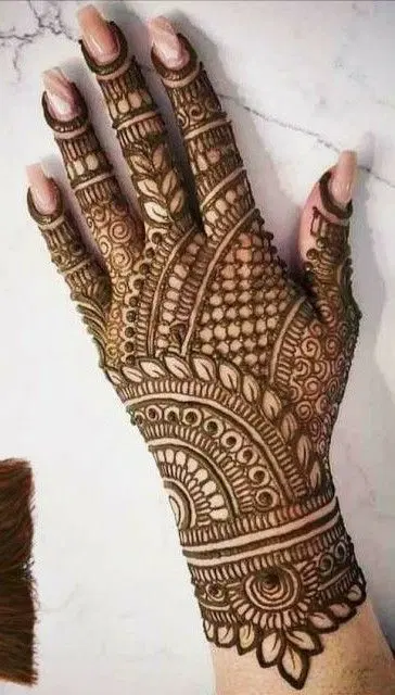 arabic bridal back hand mehndi design
