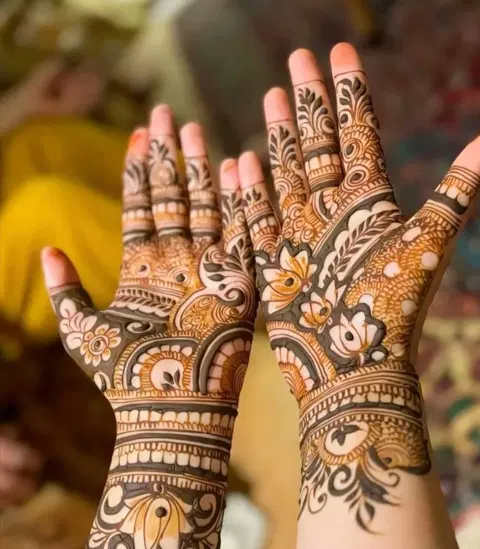 bridal indian full hand mehndi design