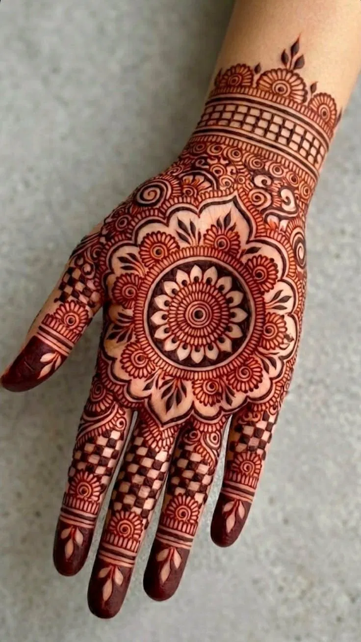 Bridal Indian Finger Mehndi Design (2)