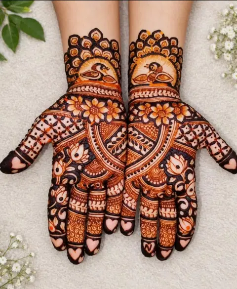 bridal indian figure full hand mehndi design