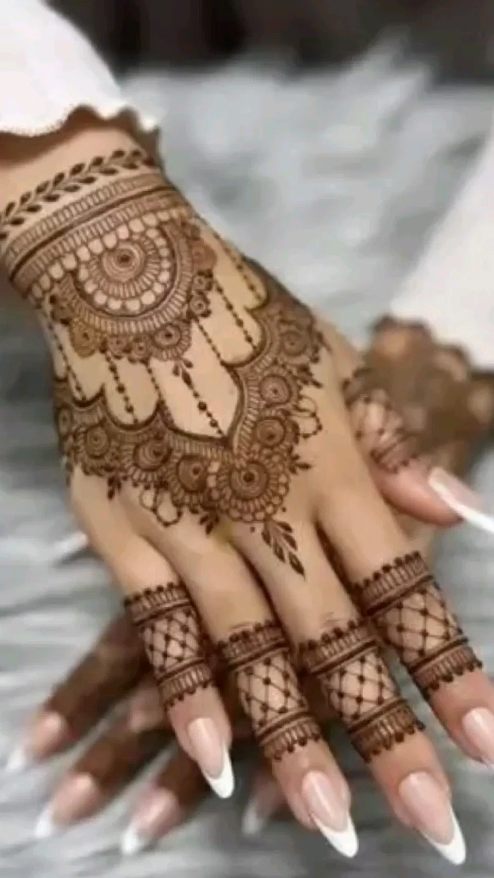 Aesthetic Arabic Back Hand Mehndi Design for Eid (18)