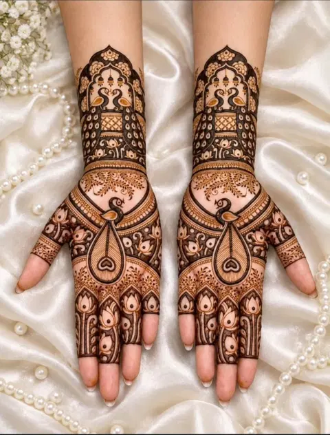 peacock mehndi design