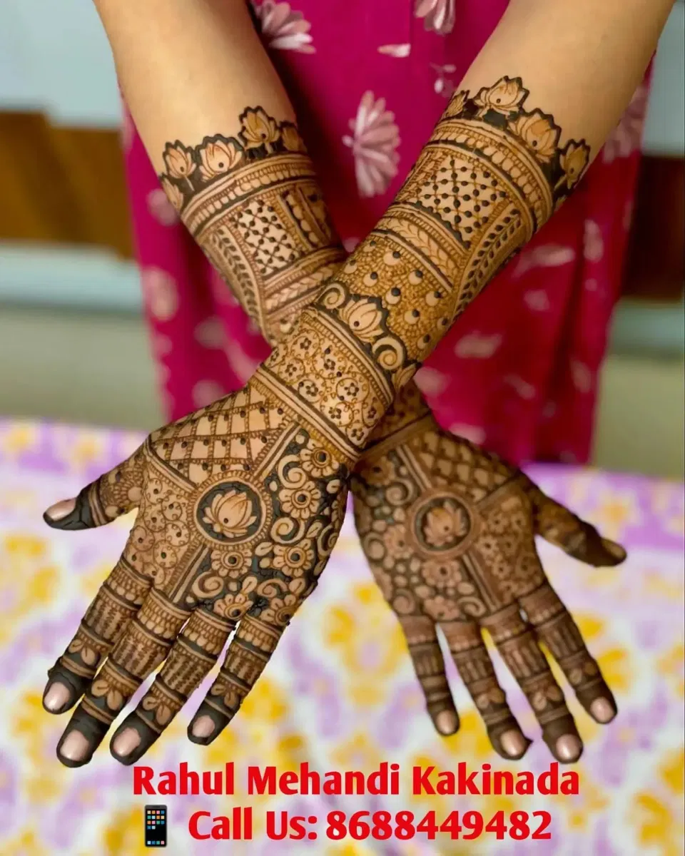 Bridal Indian Back Hand Mehndi Design (2)