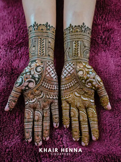 bridal royal arm mehndi design