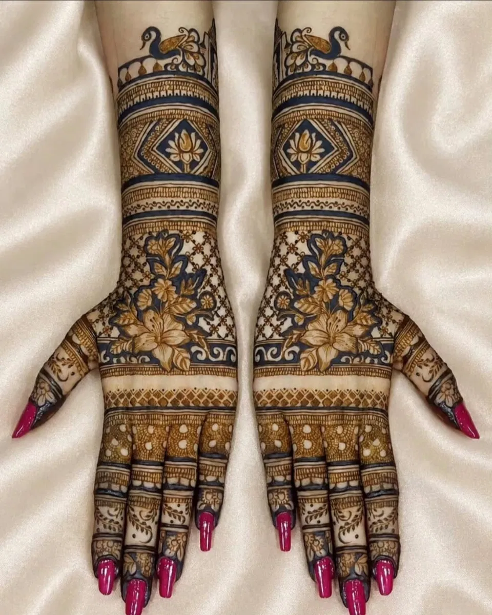 Full Hand Mehndi Design for Engagement