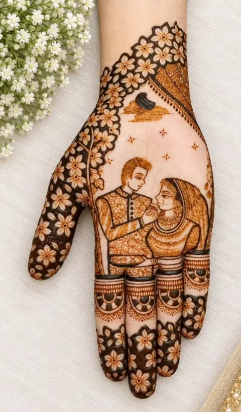bridal figure mehndi design