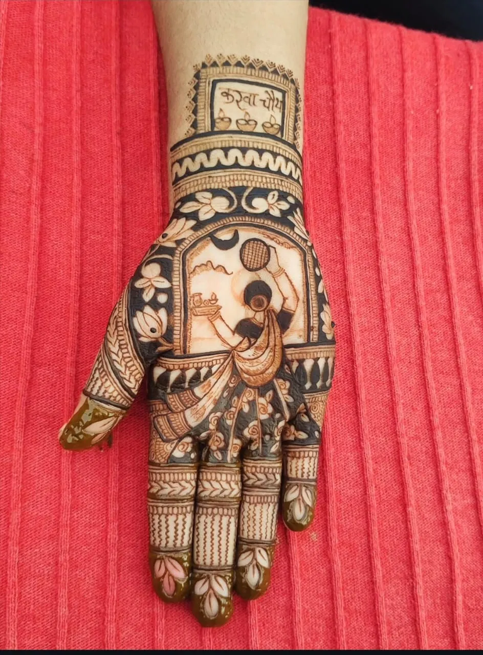 Mehndi Design for Karwa Chauth