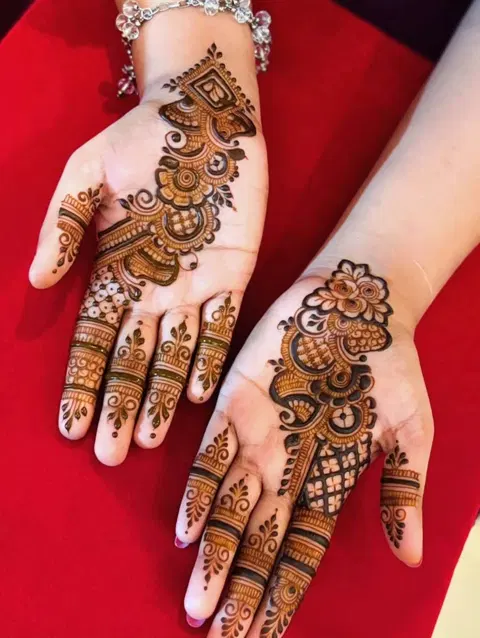arabic jaal full hand mehndi design