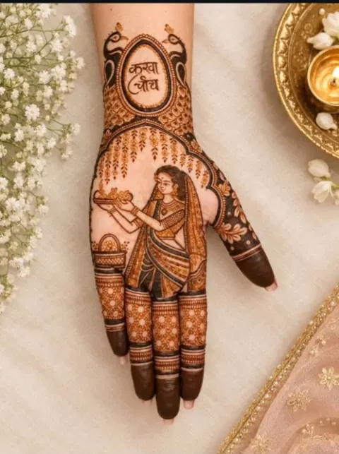 figure back hand mehndi design