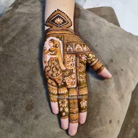 bridal stylish figure mehndi design