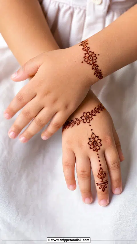 arabic minimal circle arm mehndi design