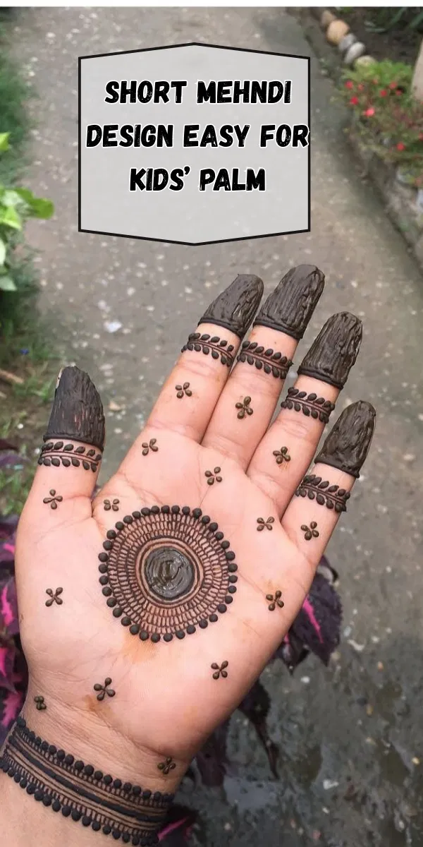 Aesthetic Minimal Front Hand Mehndi Design with Gol Tikki and Jaal (2)