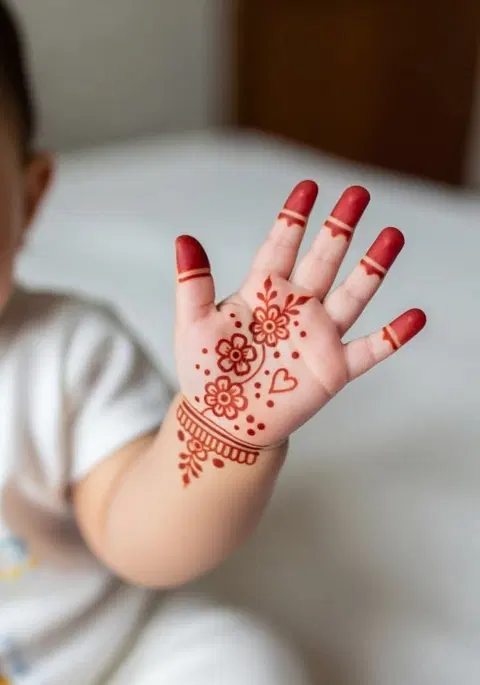 simple circle finger mehndi design